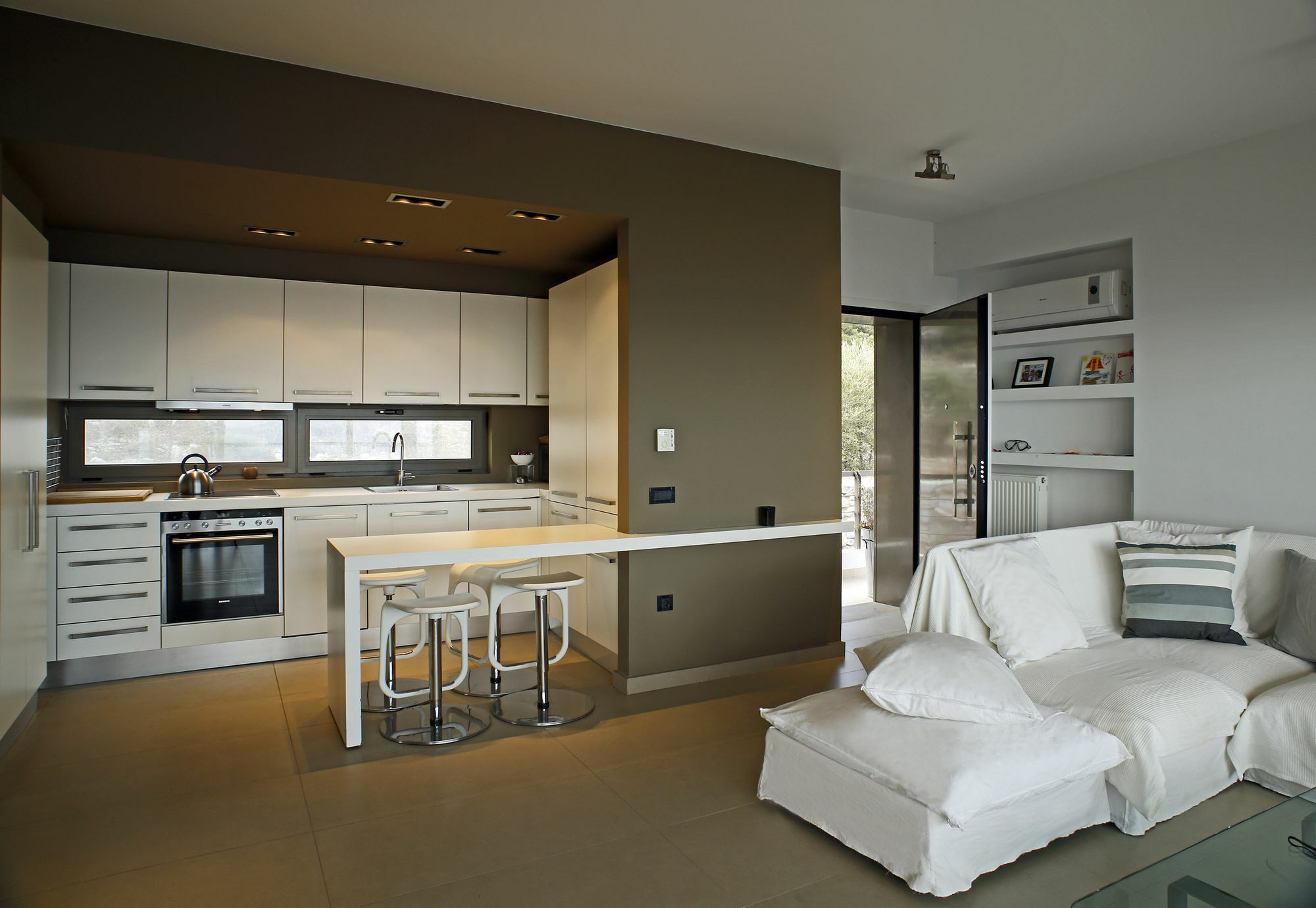 شقة Seaview Penthouse Schinias Marathón المظهر الخارجي الصورة